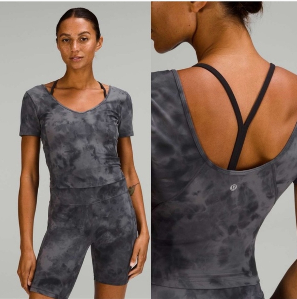Lululemon Align T-Shirt Diamond Dye Pitch Grey Graphite Grey